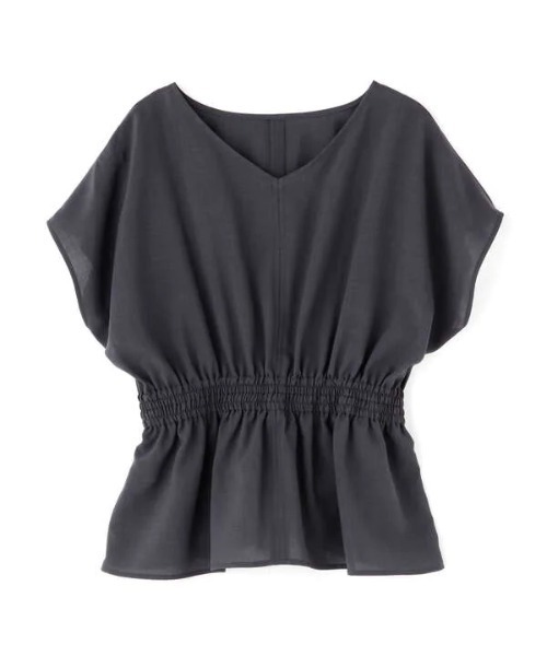 N.（N. Natural Beauty Basic）（エヌエヌナチュラルビューティーベーシック）の「◆ドライポプリン半袖ブラウス（シャツ/ブラウス・レディース・オフホワイト/チャコールグレー/ブルー/マスタード・MEDIUM）」の21枚目の写真