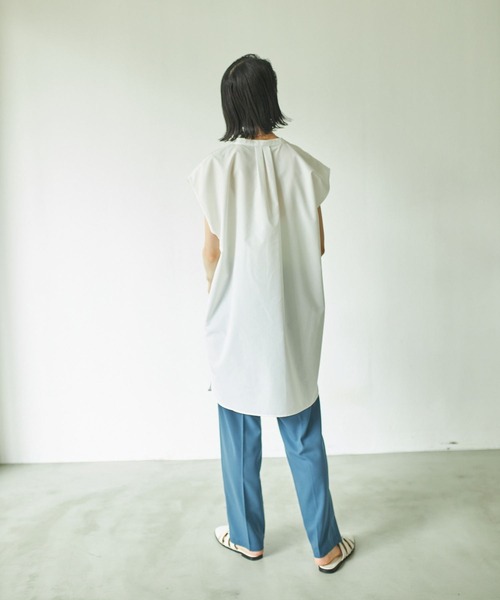VACANCY（ヴァカンシー）の「ピンタックノースリーブチュニック（シャツ/ブラウス・レディース・グリーン/ホワイト/ブラック・FREE）」の22枚目の写真