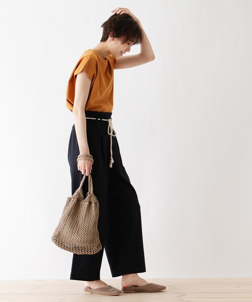 DRESKIP（ドレスキップ）の「◆レーヨン手編みトート（トートバッグ・レディース・ブラック/ベージュ/アイボリー・00）」の11枚目の写真