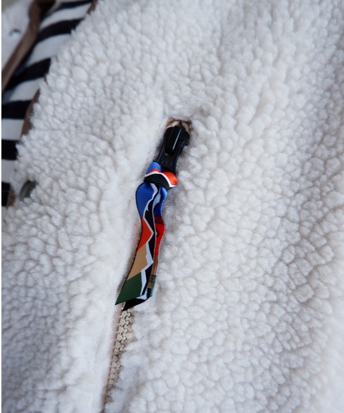 MANASTASH（マナスタッシュ）の「MANASTASH/マナスタッシュ　W's REVERSIBLE JKT　ウィメンズ　リバーシブル　ジャケット　ボア（ブルゾン・レディース・ナチュラル/ブラック・MEDIUM）」の15枚目の写真