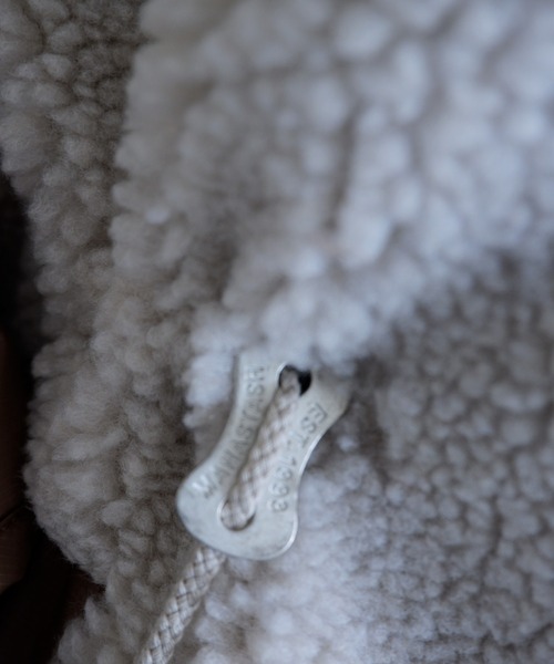 MANASTASH（マナスタッシュ）の「MANASTASH/マナスタッシュ　W's REVERSIBLE JKT　ウィメンズ　リバーシブル　ジャケット　ボア（ブルゾン・レディース・ナチュラル/ブラック・MEDIUM）」の5枚目の写真