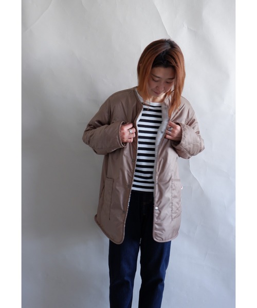 MANASTASH（マナスタッシュ）の「MANASTASH/マナスタッシュ　W's REVERSIBLE JKT　ウィメンズ　リバーシブル　ジャケット　ボア（ブルゾン・レディース・ナチュラル/ブラック・MEDIUM）」の10枚目の写真