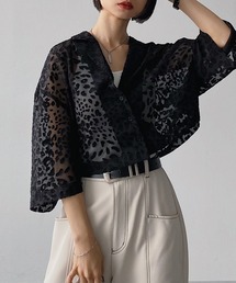 PAGEBOY | 【CORE】レオパード柄シアーショートシャツ(シャツ/ブラウス)