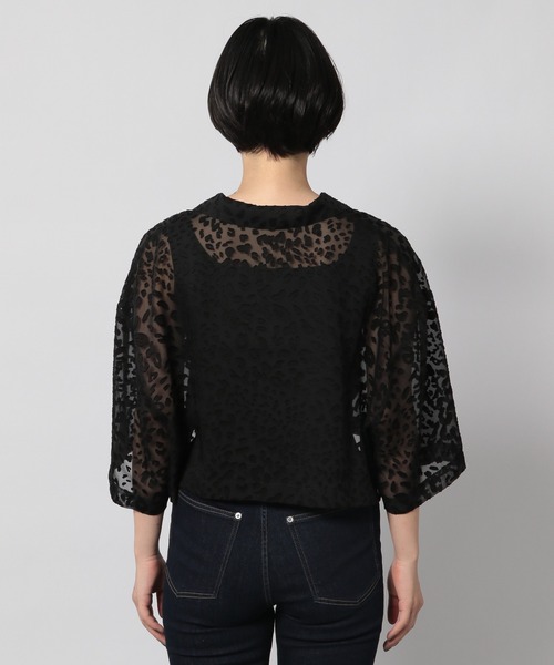 PAGEBOY(ページボーイ)の「【CORE】レオパード柄シアーショートシャツ(シャツ/ブラウス・レディース・ブラック/ホワイト系その他・FREE)」の15枚目の写真