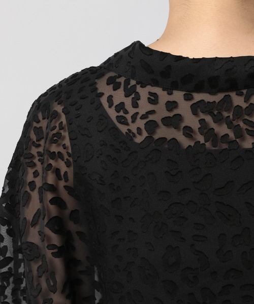 PAGEBOY(ページボーイ)の「【CORE】レオパード柄シアーショートシャツ(シャツ/ブラウス・レディース・ブラック/ホワイト系その他・FREE)」の16枚目の写真