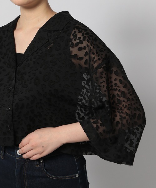 PAGEBOY(ページボーイ)の「【CORE】レオパード柄シアーショートシャツ(シャツ/ブラウス・レディース・ブラック/ホワイト系その他・FREE)」の18枚目の写真