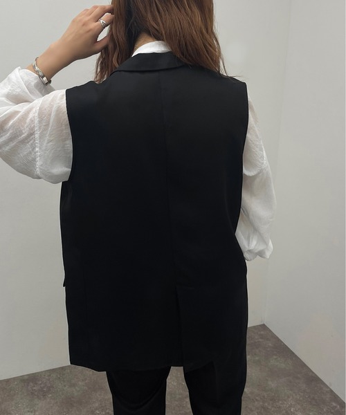 apres jour mignon（アプレジュールミニョン）の「ノースリジレ 【SETUP可能】【ZOZOTOWN限定アイテム】（ベスト・レディース・チャコールグレー/ブラック/カーキ/パープル・フリー/X-LARGE）」の7枚目の写真