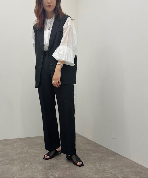 apres jour mignon（アプレジュールミニョン）の「ノースリジレ 【SETUP可能】【ZOZOTOWN限定アイテム】（ベスト・レディース・チャコールグレー/ブラック/カーキ/パープル・フリー/X-LARGE）」の8枚目の写真