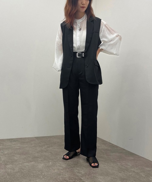 apres jour mignon（アプレジュールミニョン）の「ノースリジレ 【SETUP可能】【ZOZOTOWN限定アイテム】（ベスト・レディース・チャコールグレー/ブラック/カーキ/パープル・フリー/X-LARGE）」の9枚目の写真