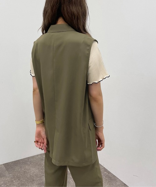 apres jour mignon（アプレジュールミニョン）の「ノースリジレ 【SETUP可能】【ZOZOTOWN限定アイテム】（ベスト・レディース・チャコールグレー/ブラック/カーキ/パープル・フリー/X-LARGE）」の22枚目の写真