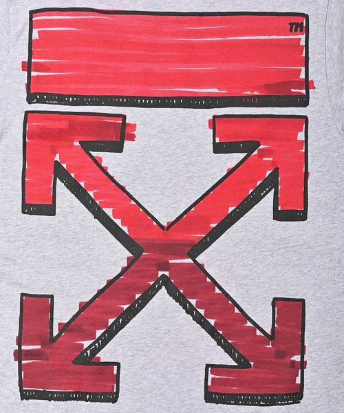 off white（オフホワイト）の「OFF WHITE (オフ ホワイト) MARKER メランジ長袖Tシャツ（Tシャツ/カットソー・メンズ・グレー・S/M/XS）」の8枚目の写真