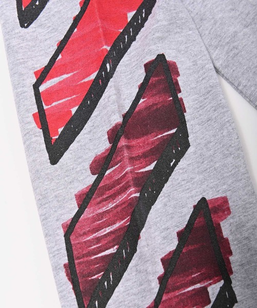 off white（オフホワイト）の「OFF WHITE (オフ ホワイト) MARKER メランジ長袖Tシャツ（Tシャツ/カットソー・メンズ・グレー・S/M/XS）」の9枚目の写真
