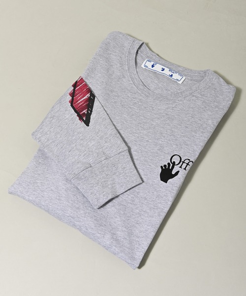 off white（オフホワイト）の「OFF WHITE (オフ ホワイト) MARKER メランジ長袖Tシャツ（Tシャツ/カットソー・メンズ・グレー・S/M/XS）」の12枚目の写真
