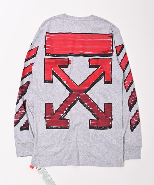 off white（オフホワイト）の「OFF WHITE (オフ ホワイト) MARKER メランジ長袖Tシャツ（Tシャツ/カットソー・メンズ・グレー・S/M/XS）」の16枚目の写真