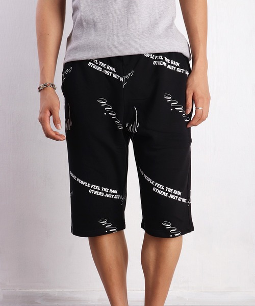 WESTSEA(ウエストシー)の「WEB限定 総柄 無地 スウェット ハーフパンツ(膝下)(スウェットパンツ・メンズ・ホワイト×ブルー/グレー系その他/ブラック系その他/杢グレー/グリーン系カモフラージュ/ブラック/ブラック系その他3/ネイビー/ブラック系その他5/ブラック系その他4/ブラック系その他2/ブラック系その他6/ブルー系その他・M/XL/S/L)」の8枚目の写真