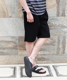 WEB限定 総柄 無地 スウェット ハーフパンツ(膝下)