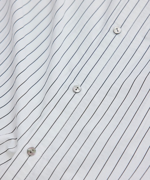 ROPE' PICNIC（ロペピクニック）の「先染めストライプ＆無地ワッシャーオーバーサイズシャツワンピース（シャツワンピース・レディース・ホワイト系その他/ラベンダー・38）」の16枚目の写真