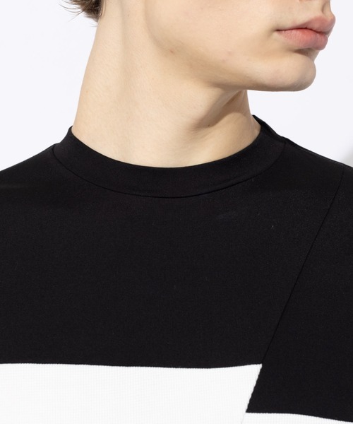 5351 POUR LES HOMMES(ゴーサンゴーイチプールオム)の「【BLANC】スラッシュボーダー 半袖 Tシャツ(Tシャツ/カットソー・メンズ・ネイビー/ブラック・46/48)」の7枚目の写真