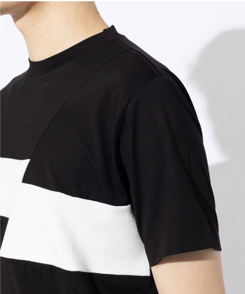 5351 POUR LES HOMMES(ゴーサンゴーイチプールオム)の「【BLANC】スラッシュボーダー 半袖 Tシャツ(Tシャツ/カットソー・メンズ・ネイビー/ブラック・46/48)」の9枚目の写真