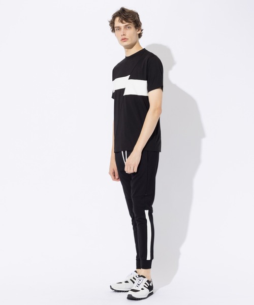 5351 POUR LES HOMMES(ゴーサンゴーイチプールオム)の「【BLANC】スラッシュボーダー 半袖 Tシャツ(Tシャツ/カットソー・メンズ・ネイビー/ブラック・46/48)」の12枚目の写真