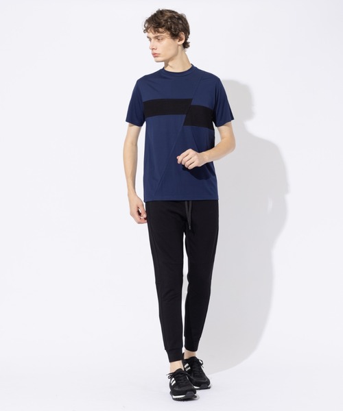 5351 POUR LES HOMMES(ゴーサンゴーイチプールオム)の「【BLANC】スラッシュボーダー 半袖 Tシャツ(Tシャツ/カットソー・メンズ・ネイビー/ブラック・46/48)」の15枚目の写真