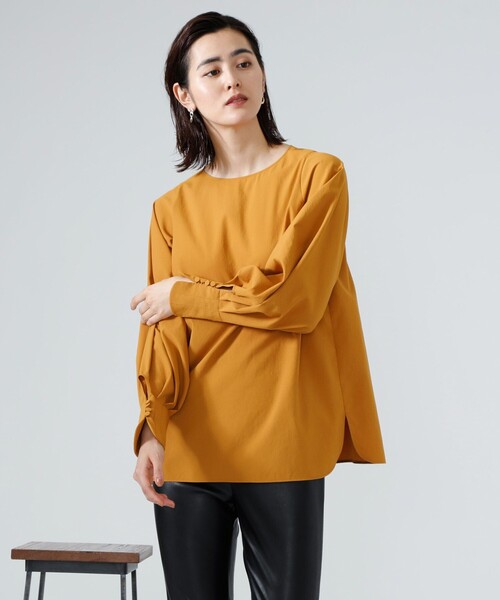 CAST:(キャストコロン)の「ソフトタイプライターブラウス(シャツ/ブラウス・レディース・ベージュ/イエロー/ブラック・M)」の3枚目の写真