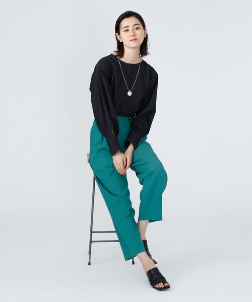 CAST:(キャストコロン)の「ソフトタイプライターブラウス(シャツ/ブラウス・レディース・ベージュ/イエロー/ブラック・M)」の5枚目の写真