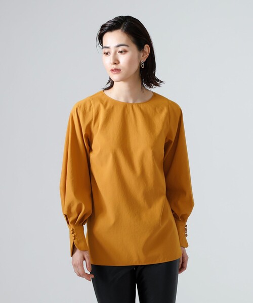 CAST:(キャストコロン)の「ソフトタイプライターブラウス(シャツ/ブラウス・レディース・ベージュ/イエロー/ブラック・M)」の10枚目の写真