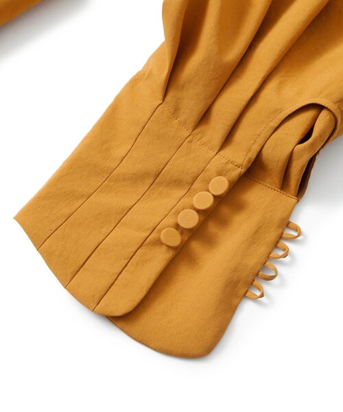 CAST:(キャストコロン)の「ソフトタイプライターブラウス(シャツ/ブラウス・レディース・ベージュ/イエロー/ブラック・M)」の14枚目の写真