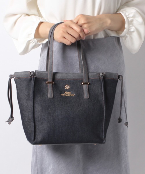 LITTLE ACCESSORIES（リトルアクセサリーズ）の「フリルのバッグイン付き３WAYトートバッグ（トートバッグ・レディース・ブラック/ベージュ/パープル/ネイビー・フリー）」の3枚目の写真