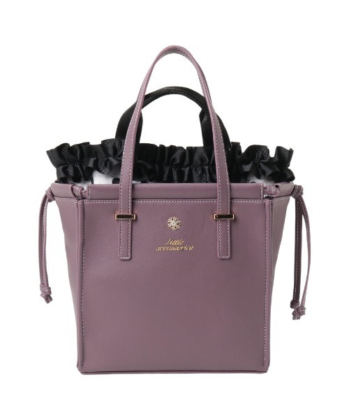 LITTLE ACCESSORIES（リトルアクセサリーズ）の「フリルのバッグイン付き３WAYトートバッグ（トートバッグ・レディース・ブラック/ベージュ/パープル/ネイビー・フリー）」の16枚目の写真