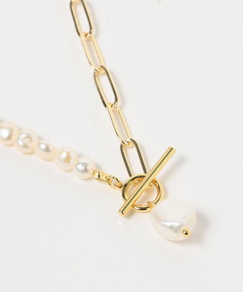 Ray BEAMS(レイビームス)の「Ray BEAMS / 淡水パール チェーン ネックレス(ネックレス・レディース・ゴールド・ONE SIZE)」の3枚目の写真