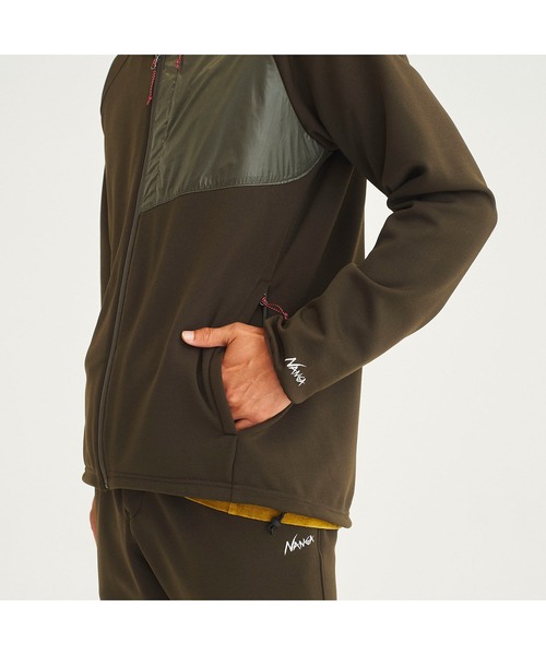 NANGA(ナンガ)の「CORDURA FLEECE ZIP PARKA/コーデュラフリースジップパーカー(メンズ)(パーカー・メンズ・カーキ/グレー/ブラック・LARGE/MEDIUM/X-LARGE/SMALL)」の13枚目の写真