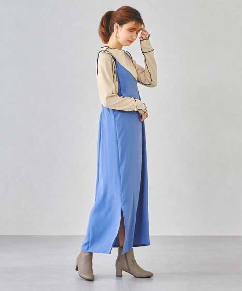 ORiental TRaffic（オリエンタルトラフィック）の「スクエアトゥ切替ミドルブーツ/11415（ブーツ・レディース・ホワイト/ブラック/グレー/ベージュ・3L/M/LL/S/L/SS）」の7枚目の写真