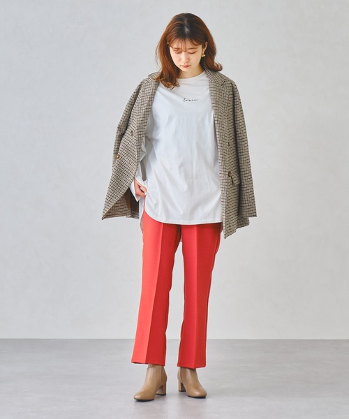 ORiental TRaffic（オリエンタルトラフィック）の「スクエアトゥ切替ミドルブーツ/11415（ブーツ・レディース・ホワイト/ブラック/グレー/ベージュ・3L/M/LL/S/L/SS）」の8枚目の写真