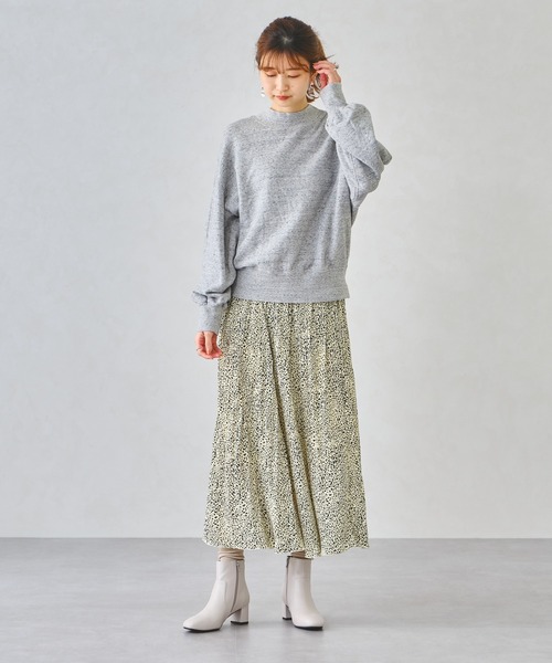 ORiental TRaffic（オリエンタルトラフィック）の「スクエアトゥ切替ミドルブーツ/11415（ブーツ・レディース・ホワイト/ブラック/グレー/ベージュ・3L/M/LL/S/L/SS）」の10枚目の写真