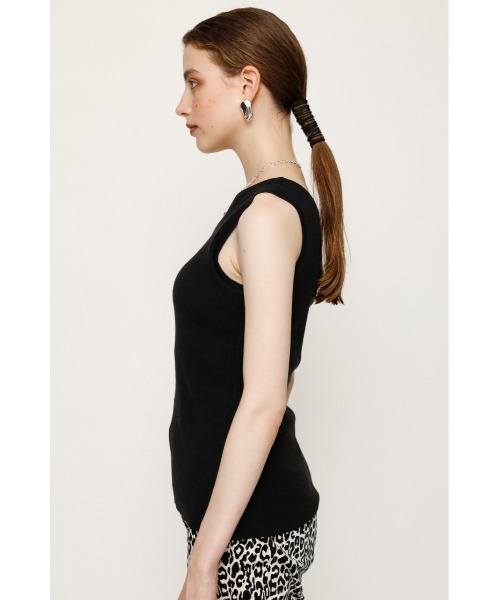 SLY（スライ）の「ASYMMETRY SLASH T/T アシンメトリー タンクトップ（タンクトップ・レディース・ホワイト/ライム/ブラウン/ブラック・FREE）」の12枚目の写真