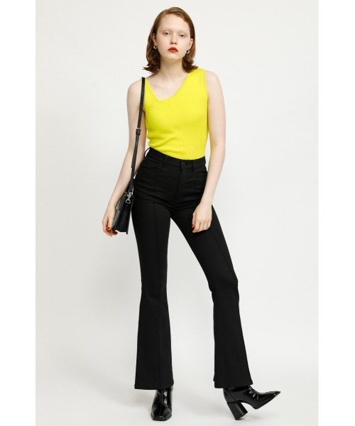 SLY（スライ）の「ASYMMETRY SLASH T/T アシンメトリー タンクトップ（タンクトップ・レディース・ホワイト/ライム/ブラウン/ブラック・FREE）」の13枚目の写真