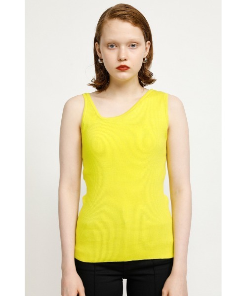 SLY（スライ）の「ASYMMETRY SLASH T/T アシンメトリー タンクトップ（タンクトップ・レディース・ホワイト/ライム/ブラウン/ブラック・FREE）」の16枚目の写真