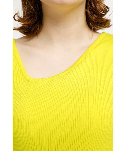 SLY（スライ）の「ASYMMETRY SLASH T/T アシンメトリー タンクトップ（タンクトップ・レディース・ホワイト/ライム/ブラウン/ブラック・FREE）」の21枚目の写真