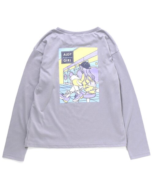 algy（アルジー）の「エモプリントロンT（Tシャツ/カットソー・キッズ・サックスブルー/ピンク/ラベンダー・MEDIUM/XX-SMALL/SMALL/X-SMALL）」の3枚目の写真