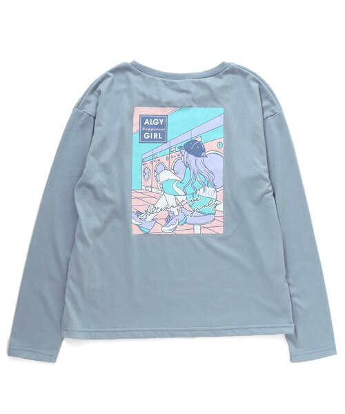 algy（アルジー）の「エモプリントロンT（Tシャツ/カットソー・キッズ・サックスブルー/ピンク/ラベンダー・MEDIUM/XX-SMALL/SMALL/X-SMALL）」の2枚目の写真