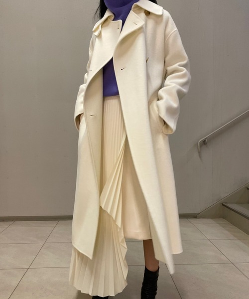 LE CIEL BLEU(ルシェルブルー)の「Double Faced Peaked Lapel Coat(その他アウター・レディース・ホワイト・36)」の14枚目の写真
