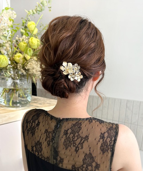 CEMONEMO（セモネモ）の「サクラモチーフ メタル ヘアピアス（バレッタ/ヘアクリップ・レディース・ゴールド/ゴールド系その他・FREE）」の12枚目の写真