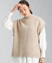 green label relaxing | YAK MIX ハイネック ニット ベスト(ベスト)