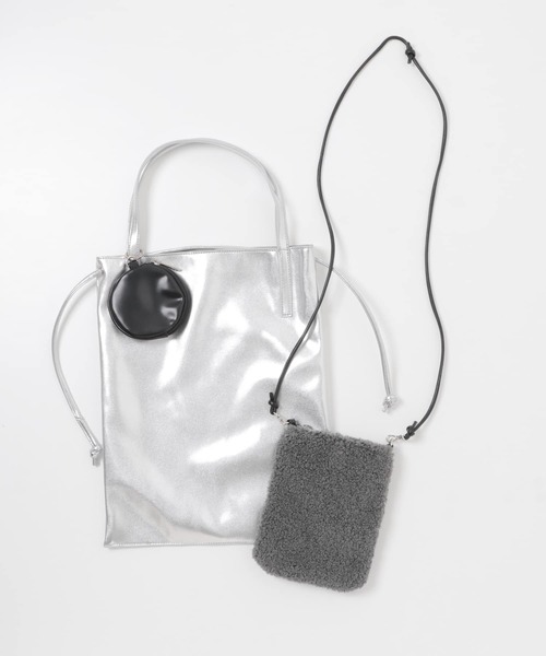 KBF（ケイビーエフ）の「3SETトートバッグ（トートバッグ・レディース・シルバー/ベージュ/ブラック・ONE）」の10枚目の写真