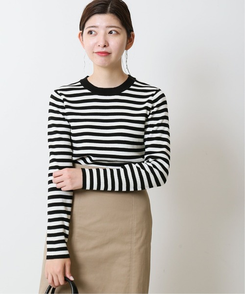 Simplicite（サンプリシテ）の「3*2 リブプルオーバー◆（Tシャツ/カットソー・レディース・ブラック/ライトグレー/マスタード・FREE）」の21枚目の写真