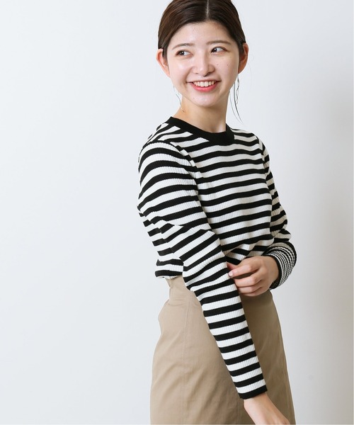 Simplicite（サンプリシテ）の「3*2 リブプルオーバー◆（Tシャツ/カットソー・レディース・ブラック/ライトグレー/マスタード・FREE）」の13枚目の写真