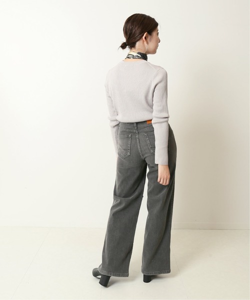 Simplicite（サンプリシテ）の「3*2 リブプルオーバー◆（Tシャツ/カットソー・レディース・ブラック/ライトグレー/マスタード・FREE）」の10枚目の写真