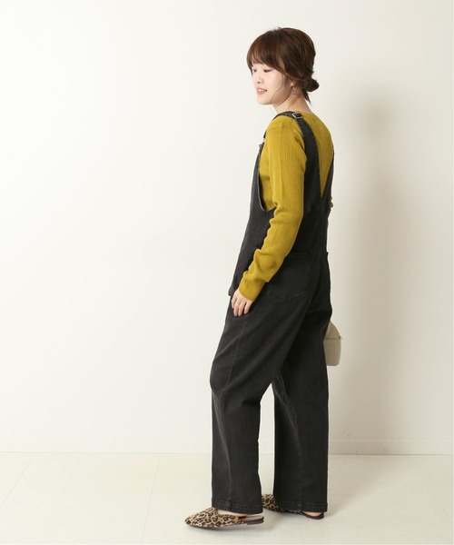 Simplicite（サンプリシテ）の「3*2 リブプルオーバー◆（Tシャツ/カットソー・レディース・ブラック/ライトグレー/マスタード・FREE）」の15枚目の写真